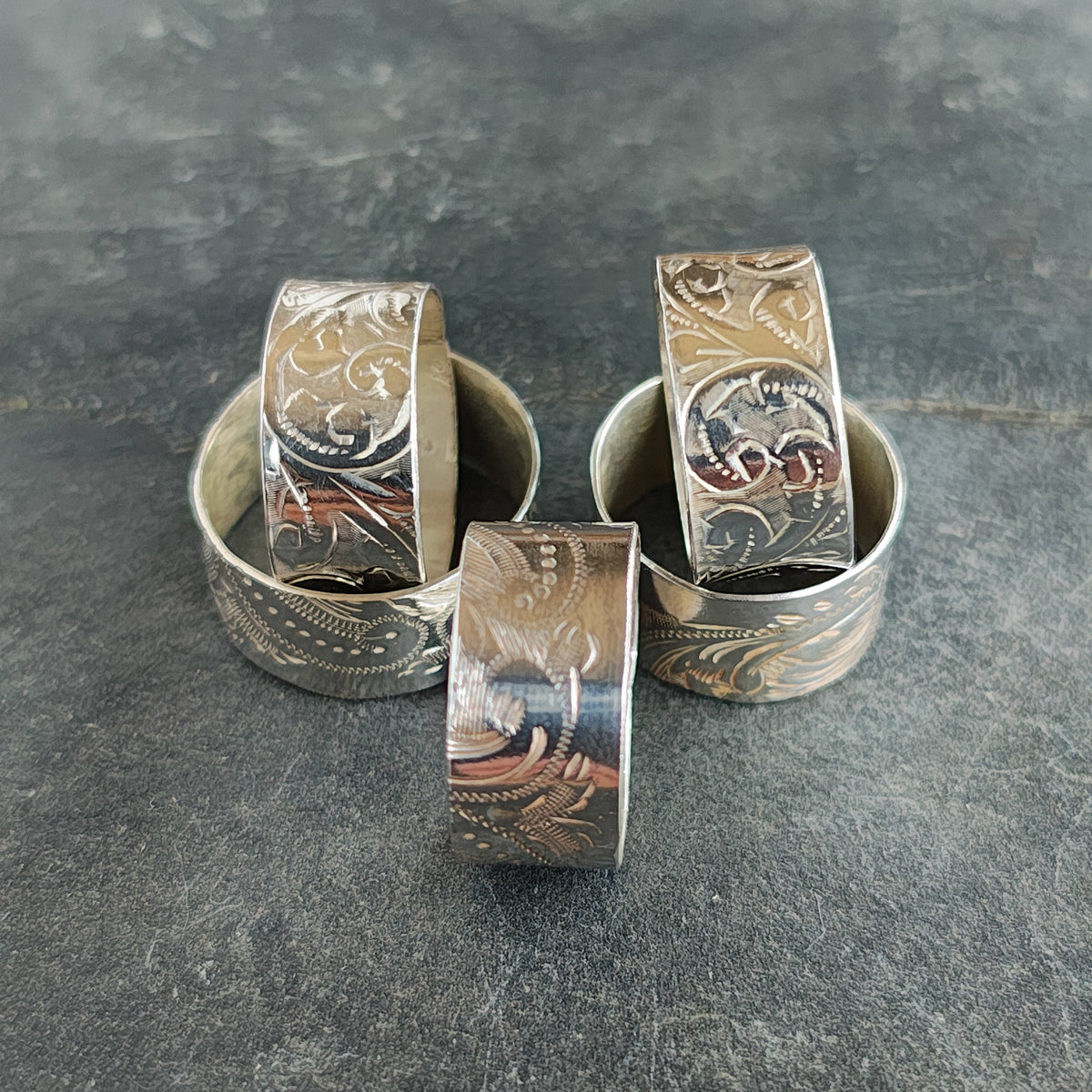Upcycled, napkin ring, ring.